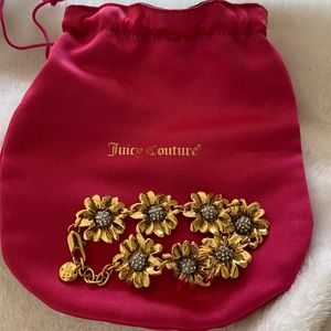 Juicy couture gold flower bracelet